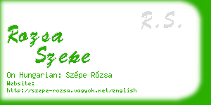 rozsa szepe business card