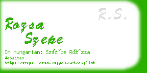 rozsa szepe business card